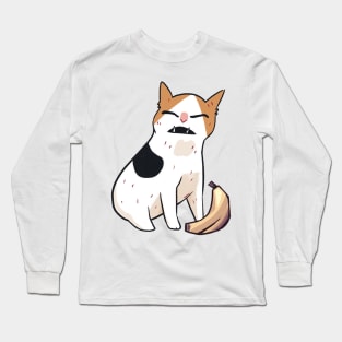 Banana Cat Meme Long Sleeve T-Shirt